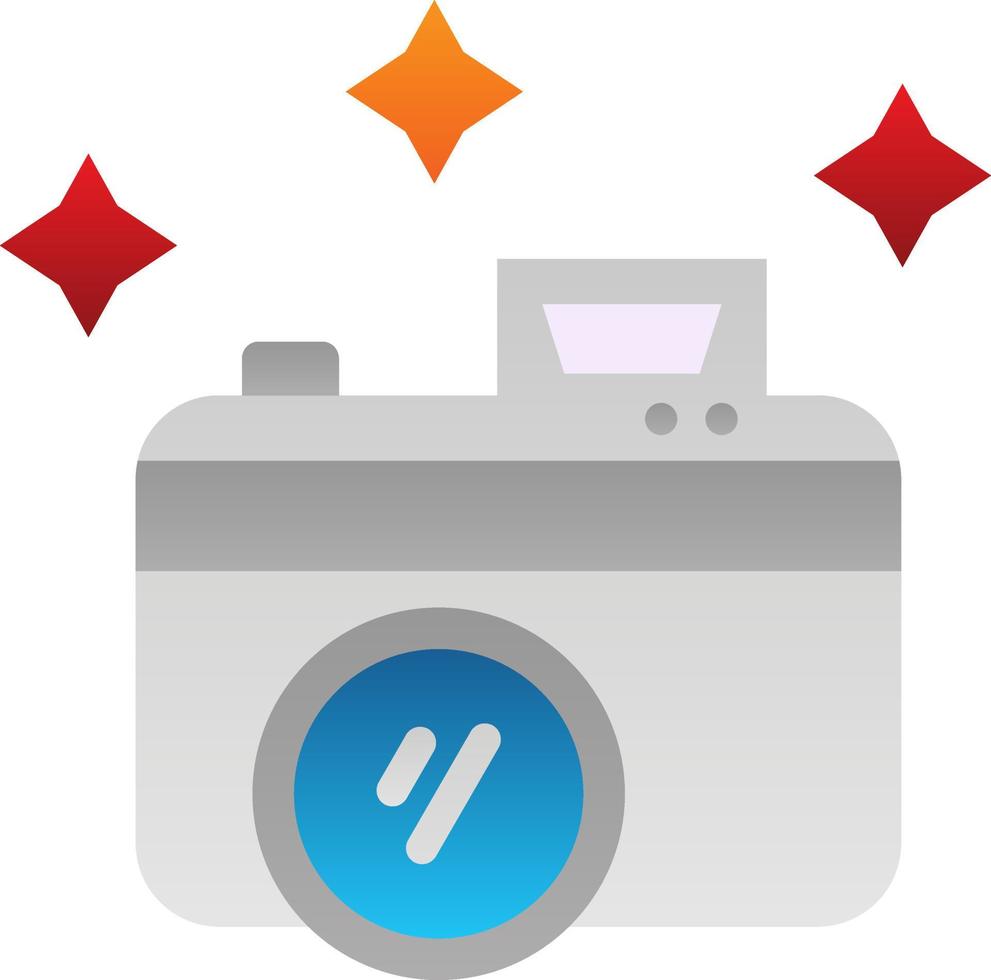 New Year Camera Vector Icon Design