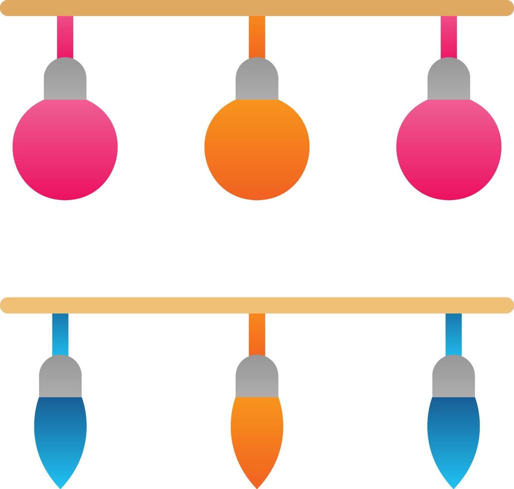 New Year Lights Vector Icon Design