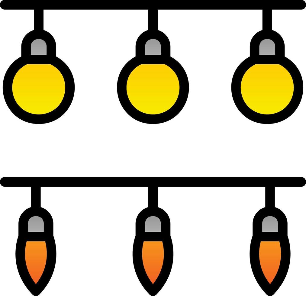 New Year Lights Vector Icon Design