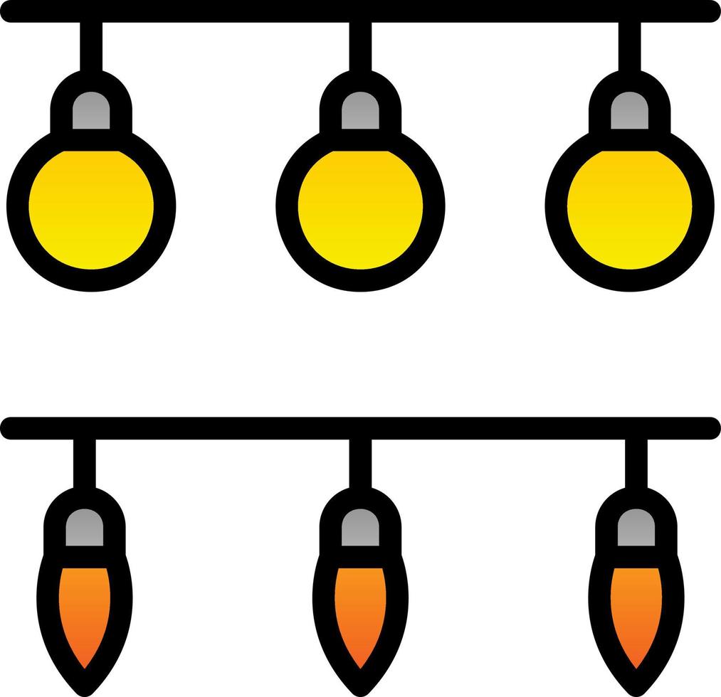 diseño de icono de vector de luces de año nuevo