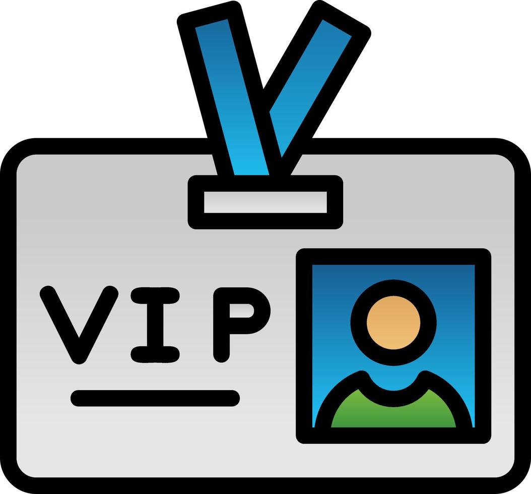 VIP Pass Vector Icon Design