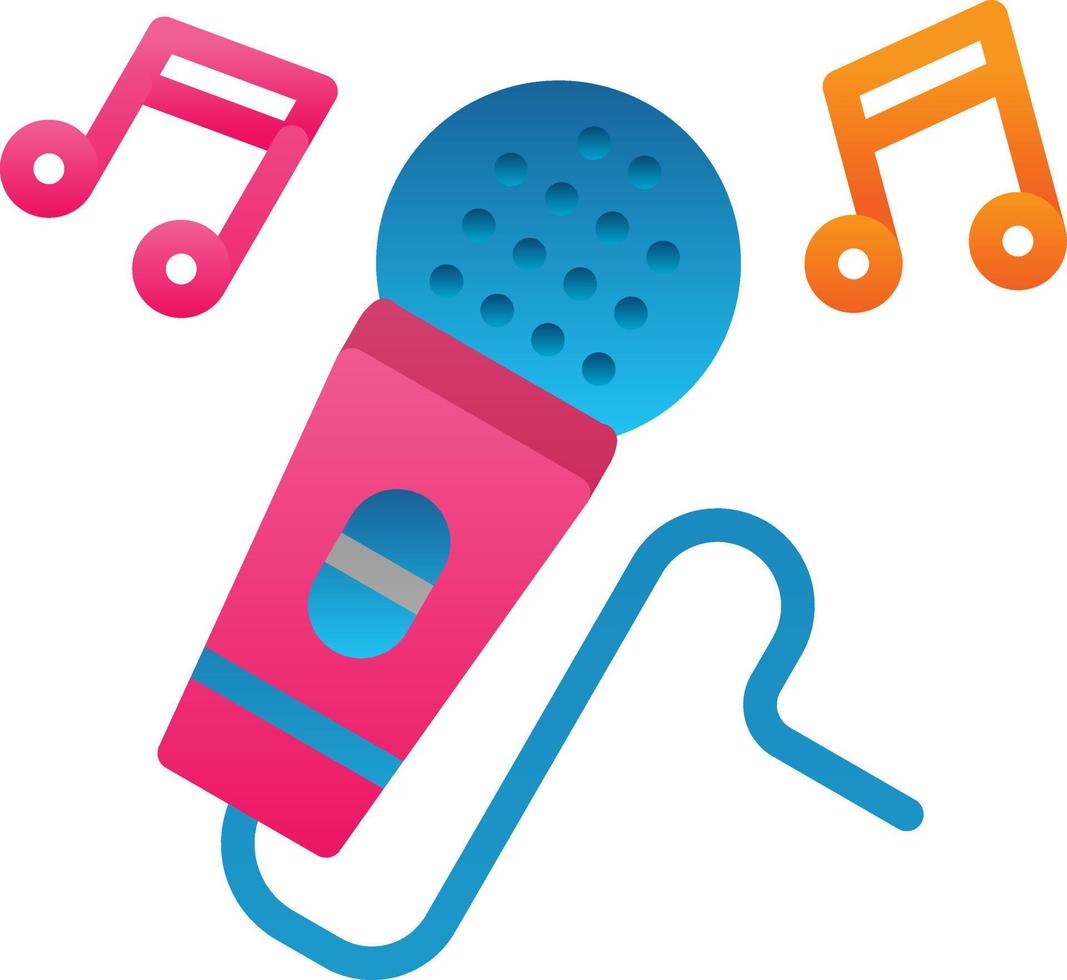 diseño de icono de vector de karaoke