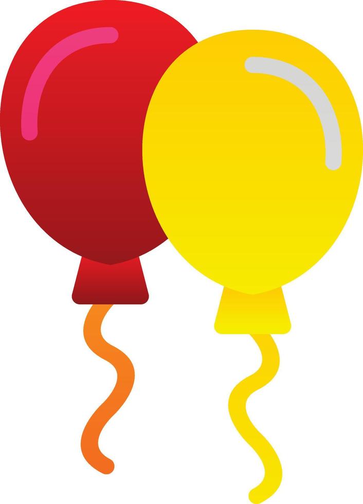 New Year Balloons Vector Icon Design