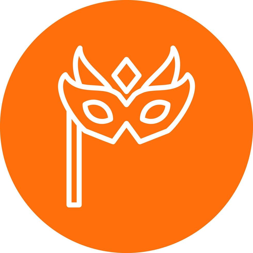 New Year Mask Vector Icon Design