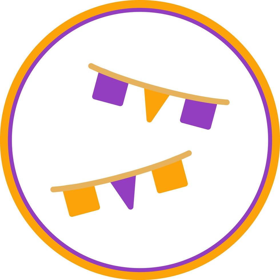 New Year Flags Vector Icon Design
