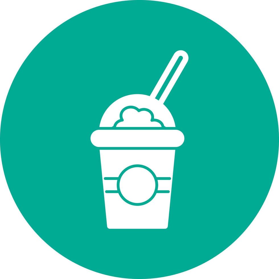 Milkshake Vector Icon Design