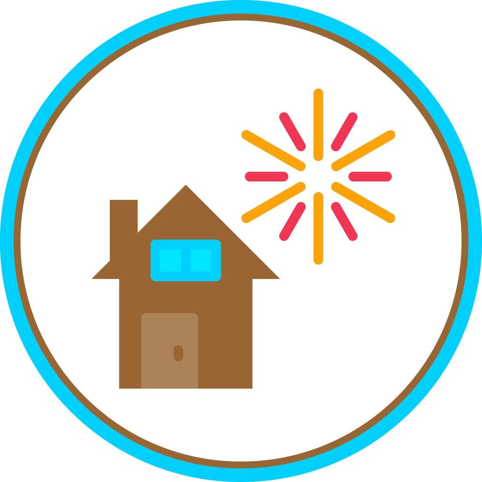 Home Fireworks Vector Icon Design