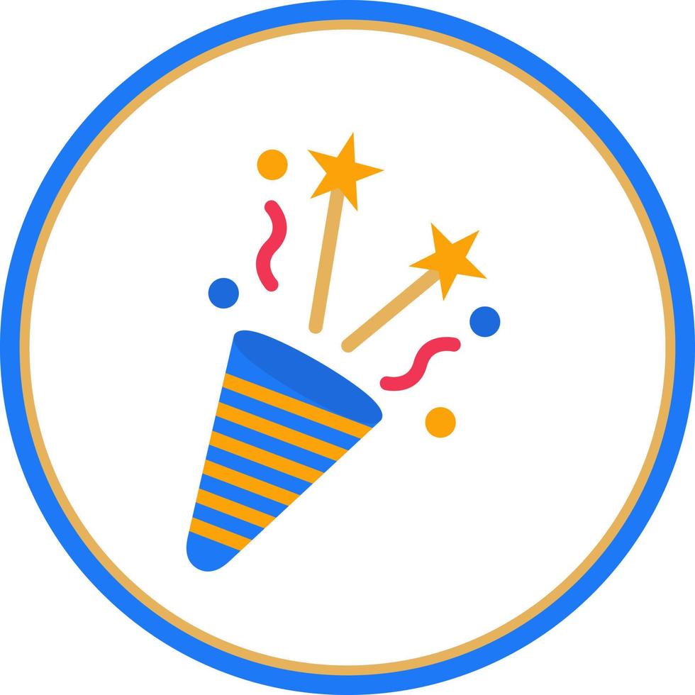 Party Popper Vector Icon Design