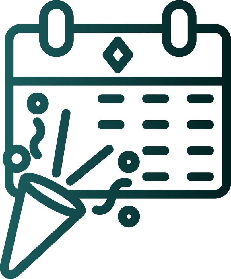 New Year Calendar Vector Icon Design