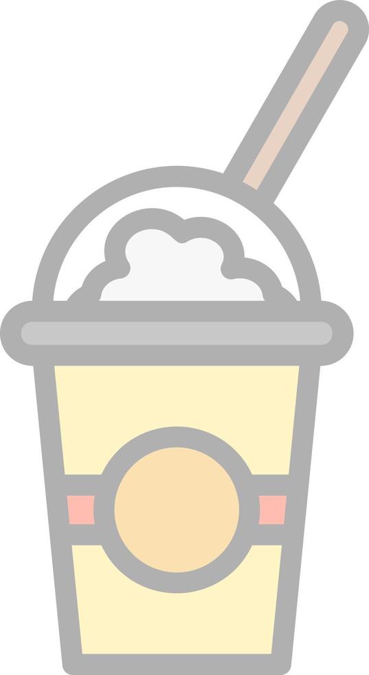 Milkshake Vector Icon Design