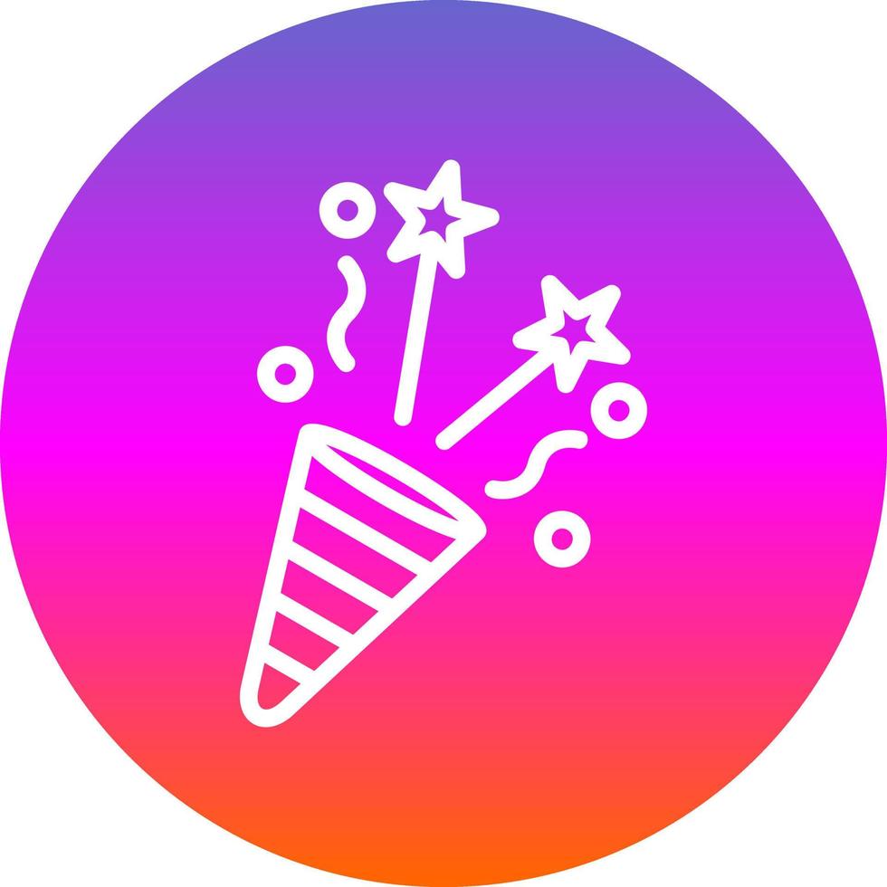 Party Popper Vector Icon Design