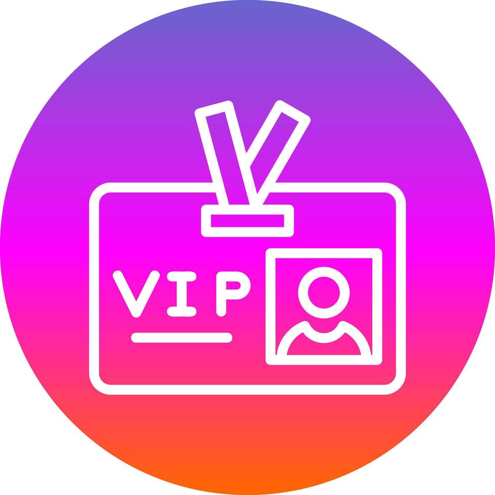 VIP Pass Vector Icon Design