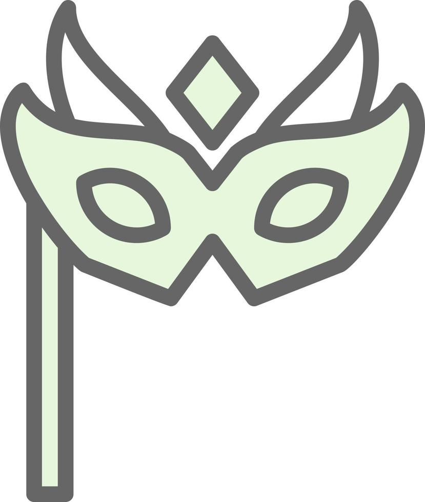 New Year Mask Vector Icon Design