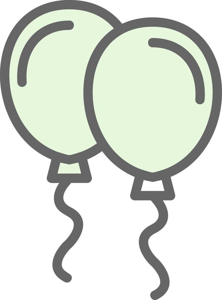 New Year Balloons Vector Icon Design