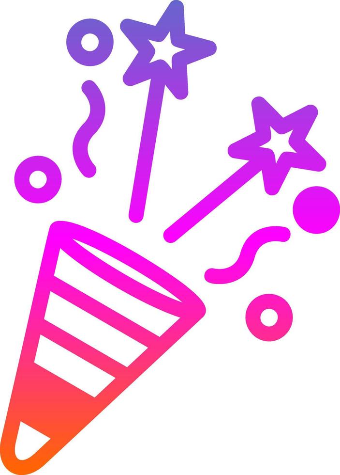 Party Popper Vector Icon Design