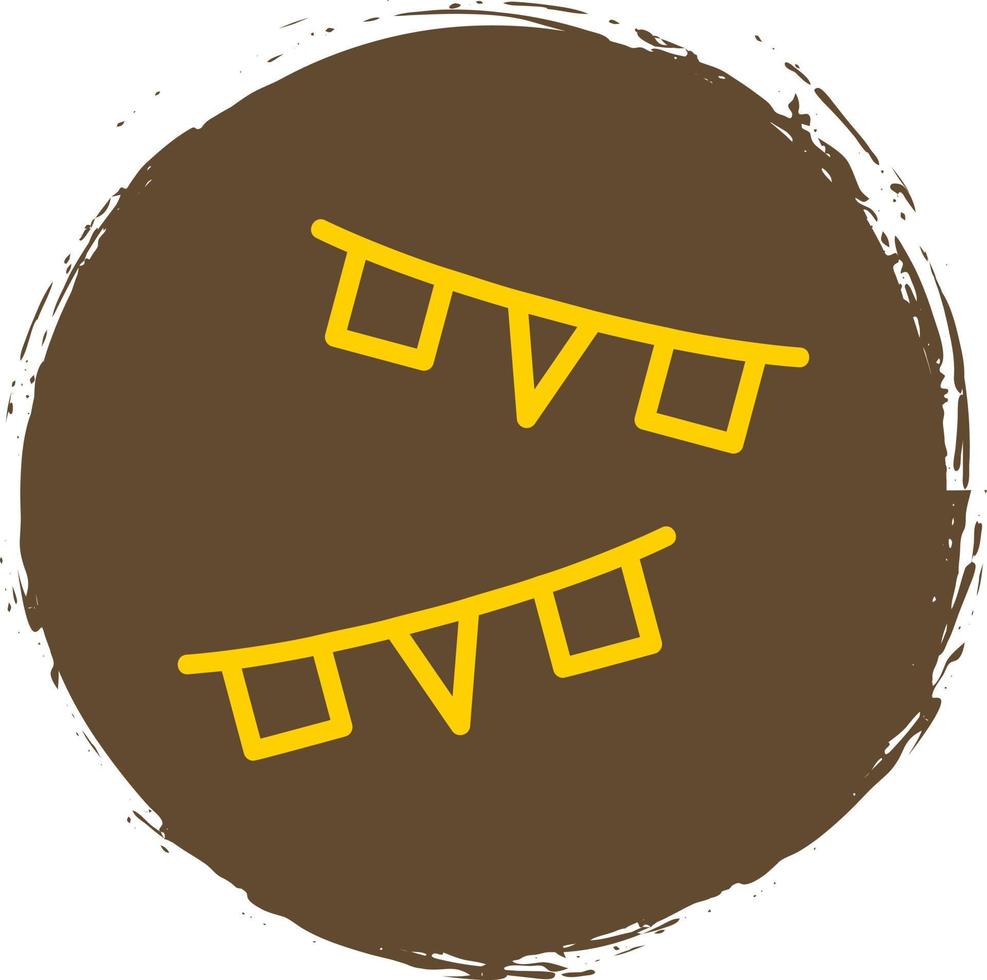 New Year Flags Vector Icon Design