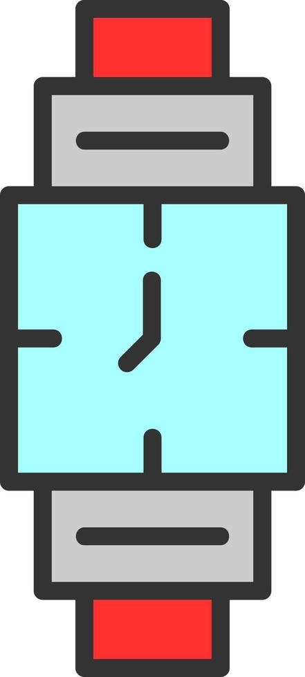 diseño de icono de vector de reloj de pulsera