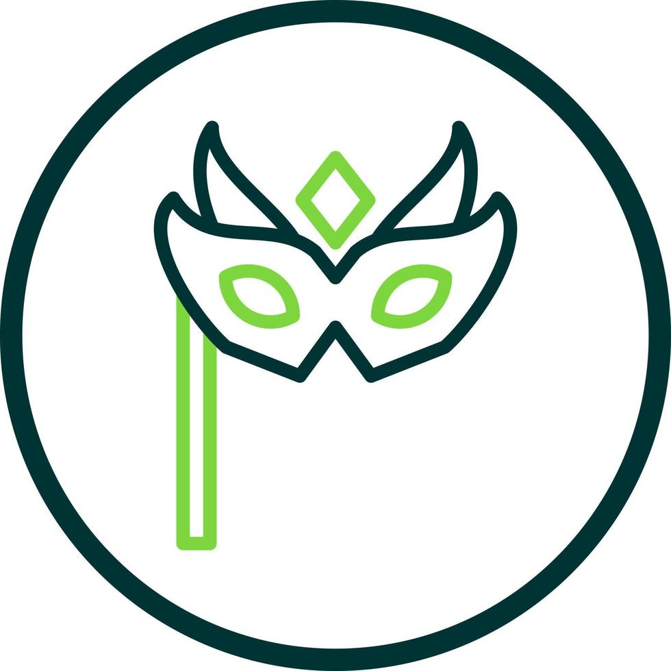 New Year Mask Vector Icon Design