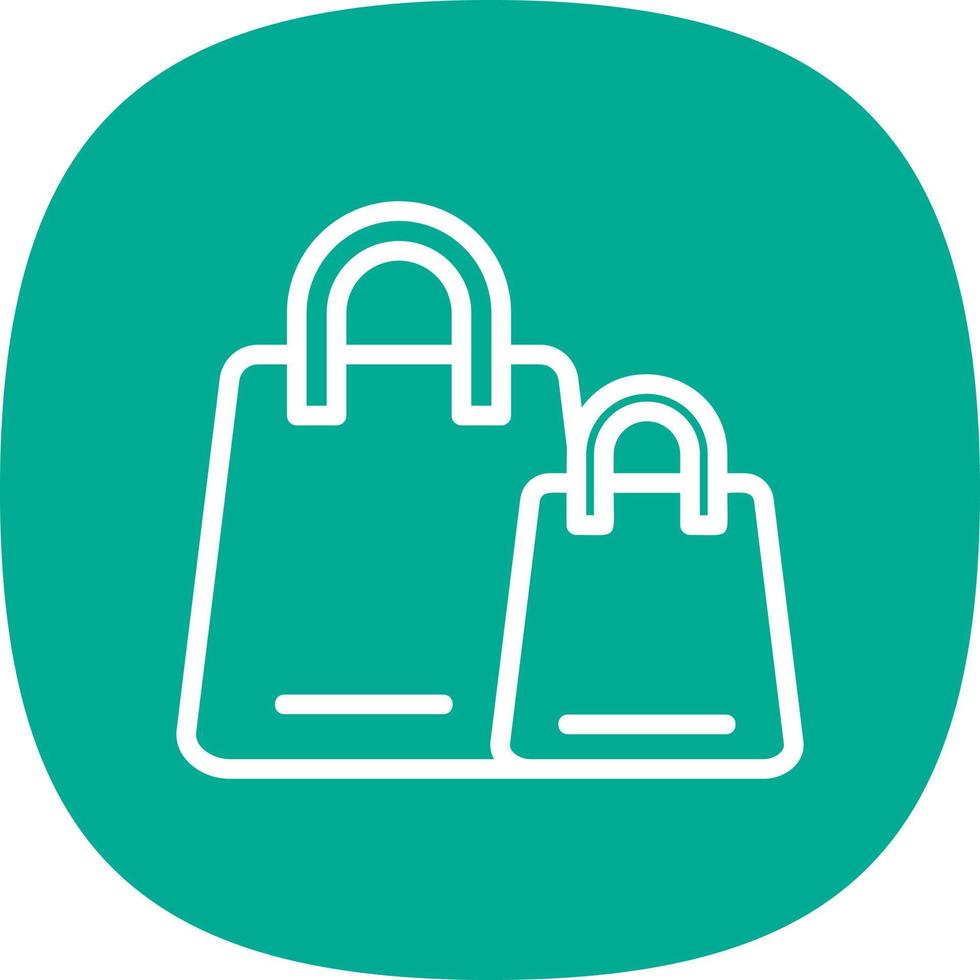 diseño de icono de vector de bolsas de compras