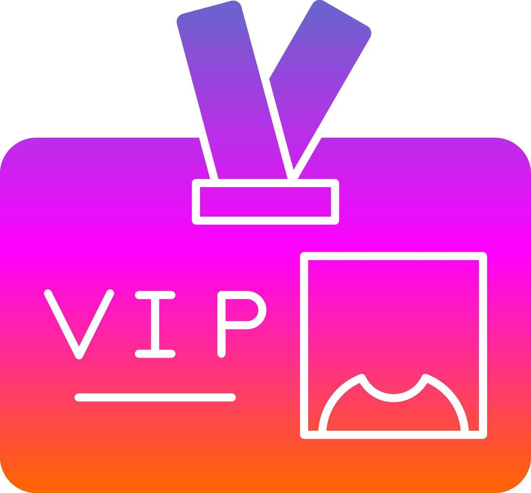 VIP Pass Vector Icon Design