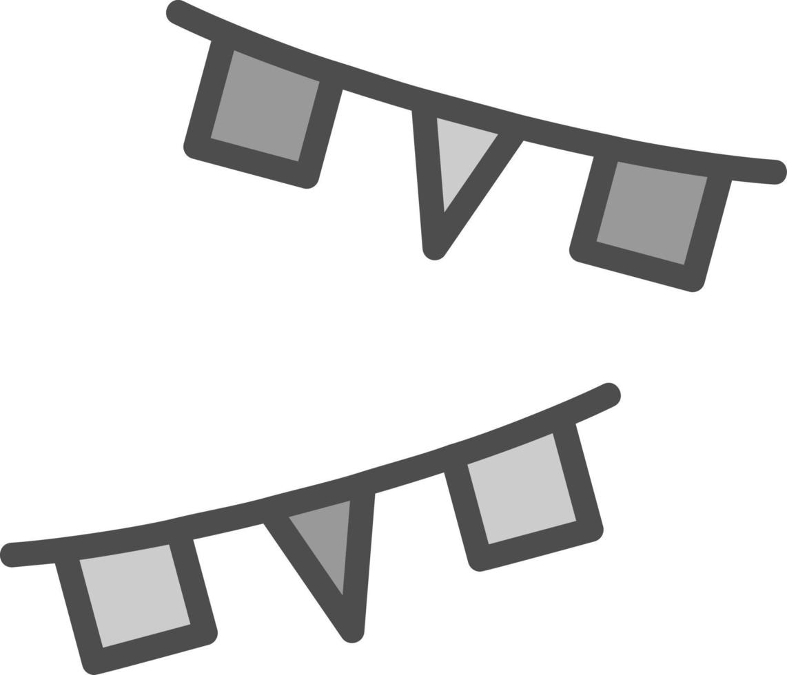 New Year Flags Vector Icon Design
