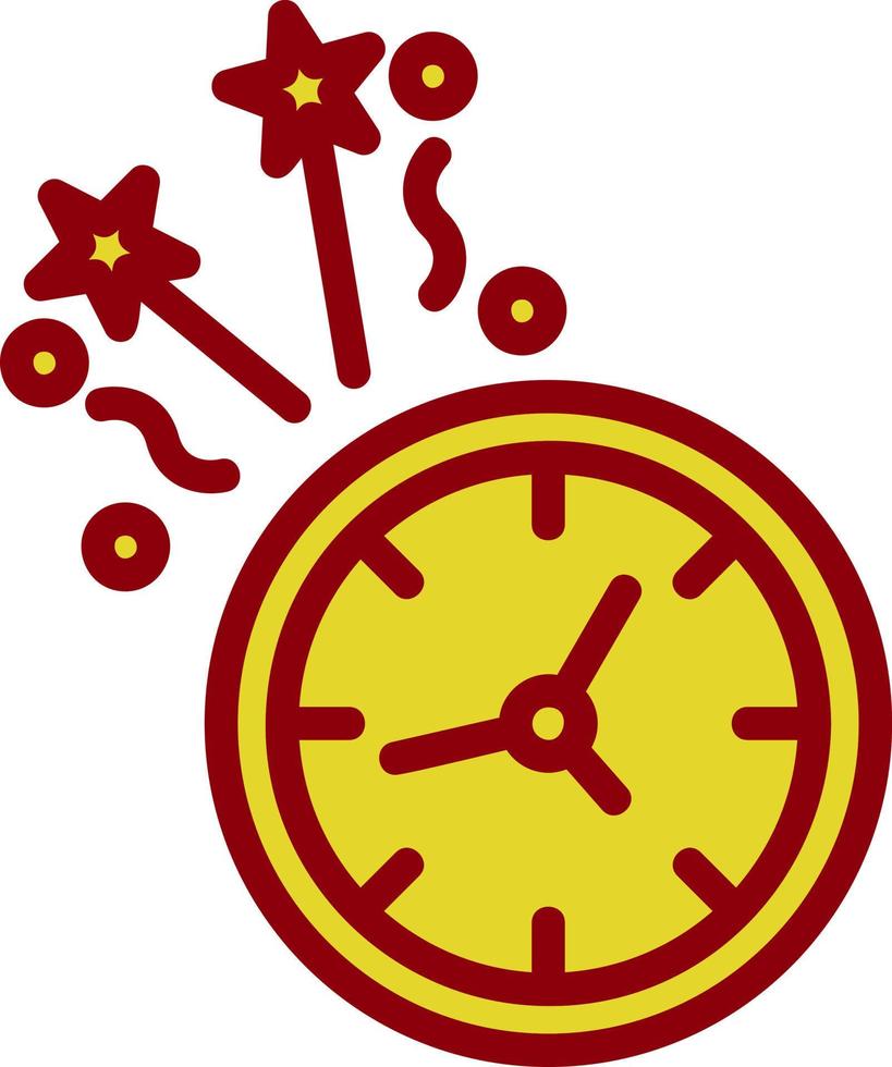 diseño de icono de vector de reloj de año nuevo