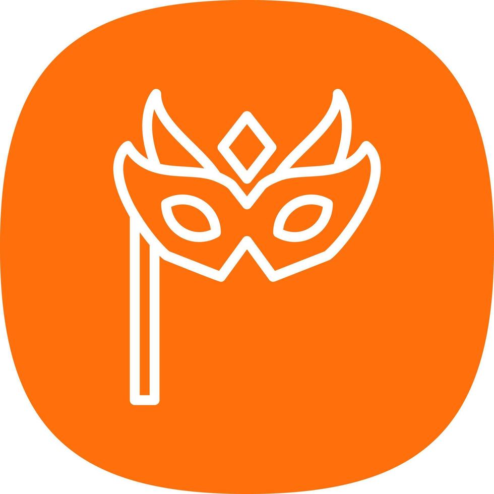 New Year Mask Vector Icon Design