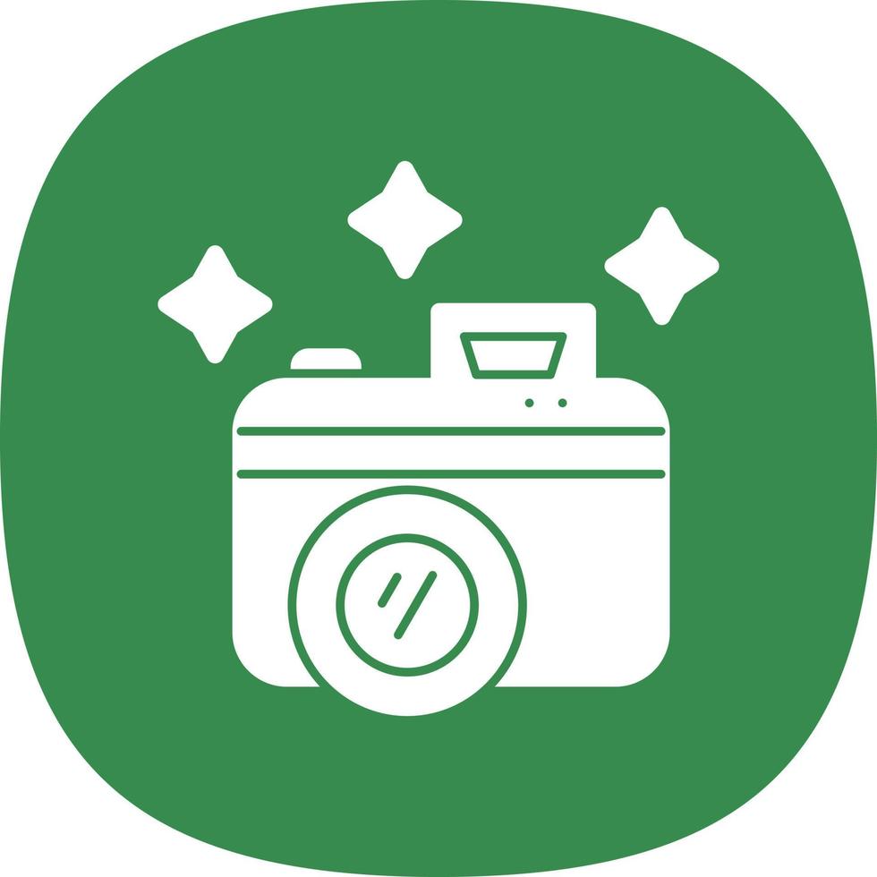 New Year Camera Vector Icon Design