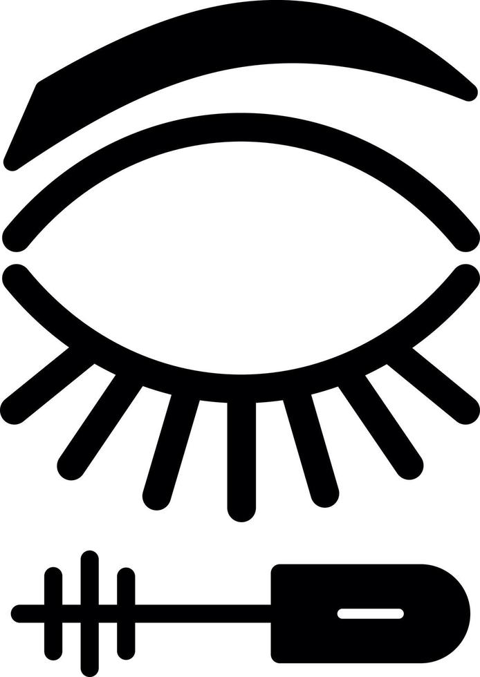 Eyelash Mascara Vector Icon Design