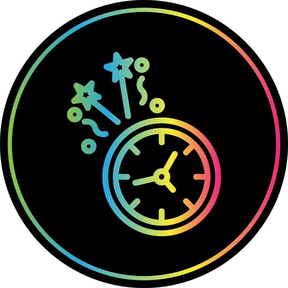 diseño de icono de vector de reloj de año nuevo