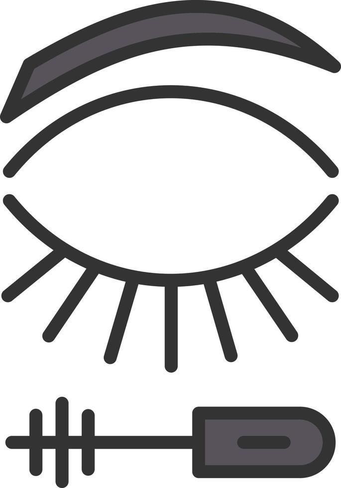 Eyelash Mascara Vector Icon Design