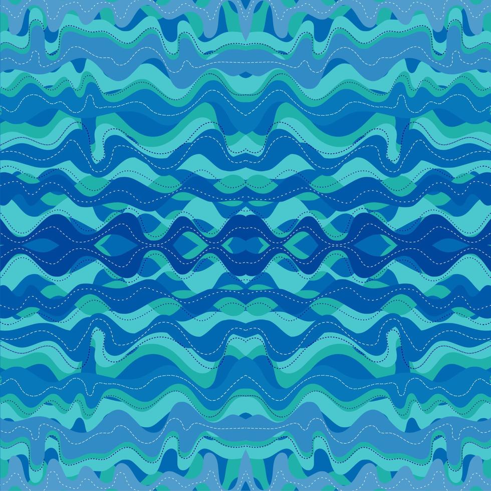 Hand drawn an abstract of sea waves vector