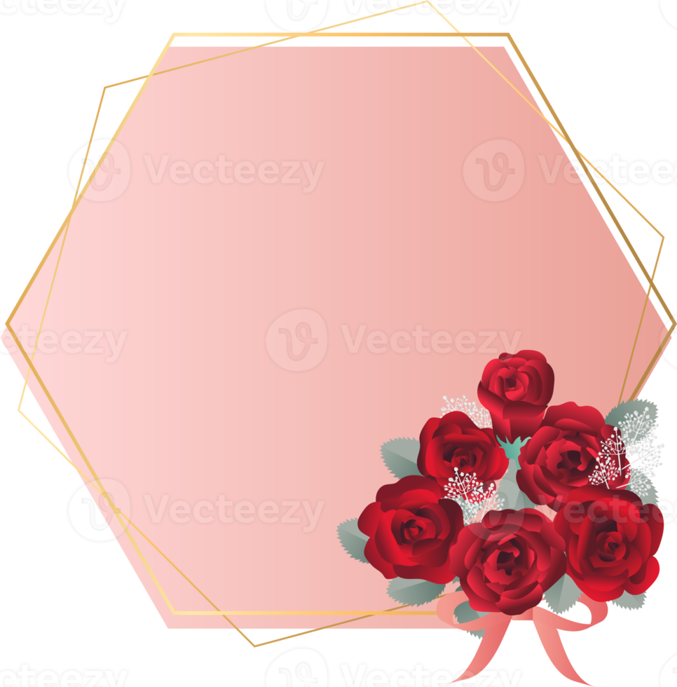 rose flower label png