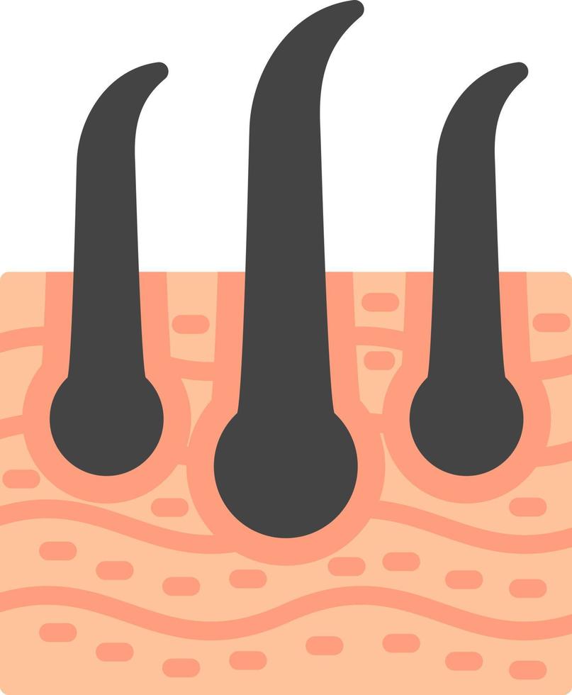 Skin Hair Vector Icon Design