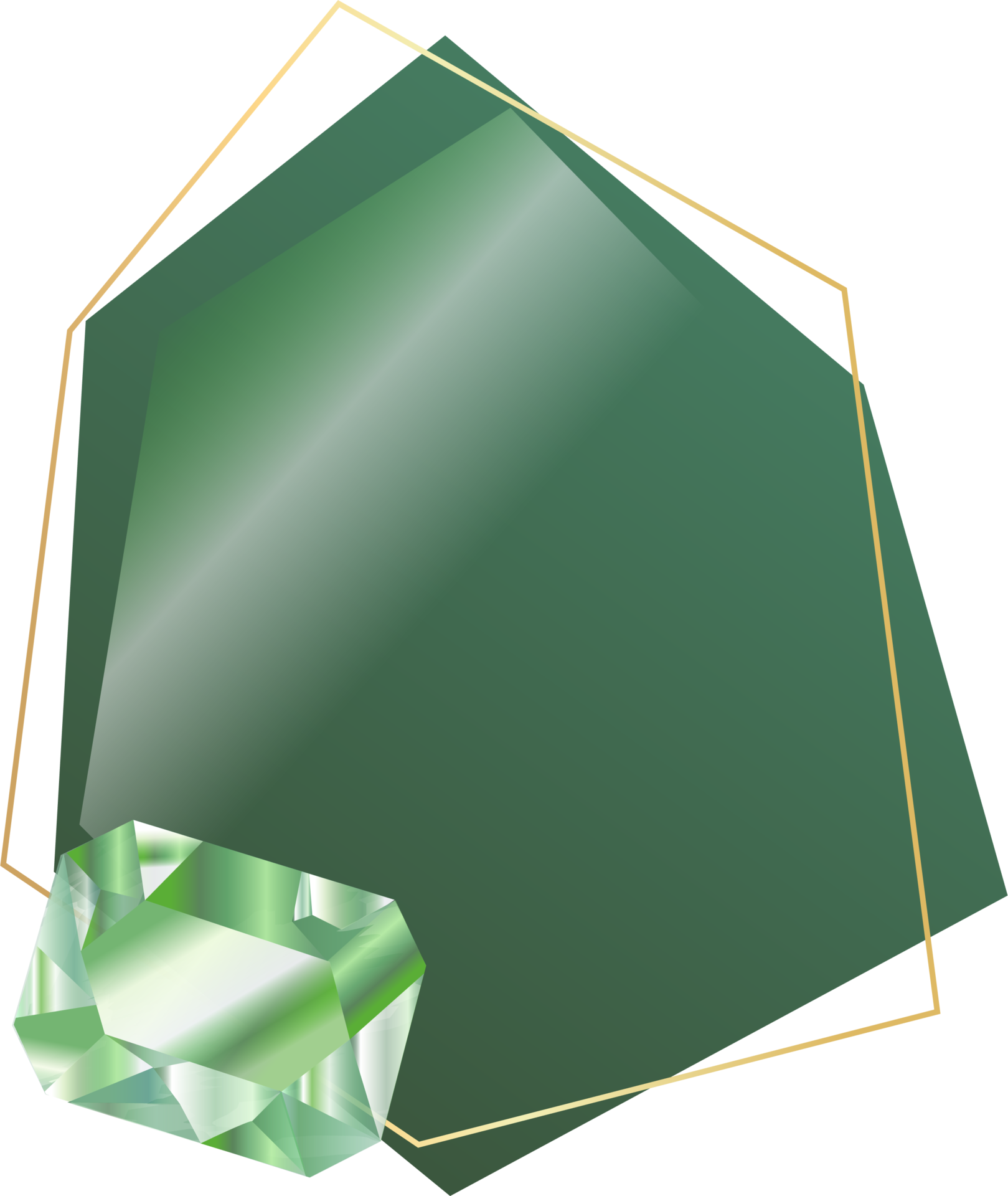 emerald, green crystal and gem border label 16384218 PNG