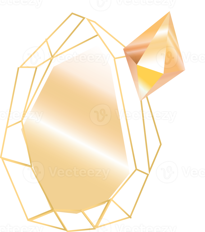 citrine and yellow crystal gem border label png