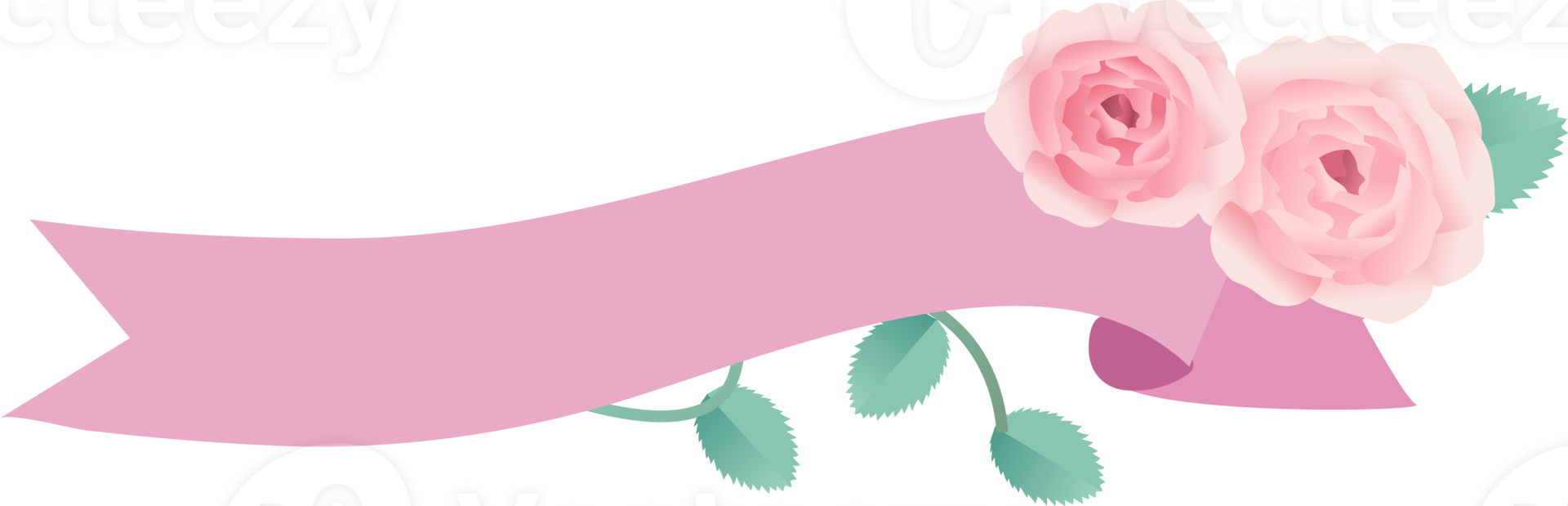 rose flower label png