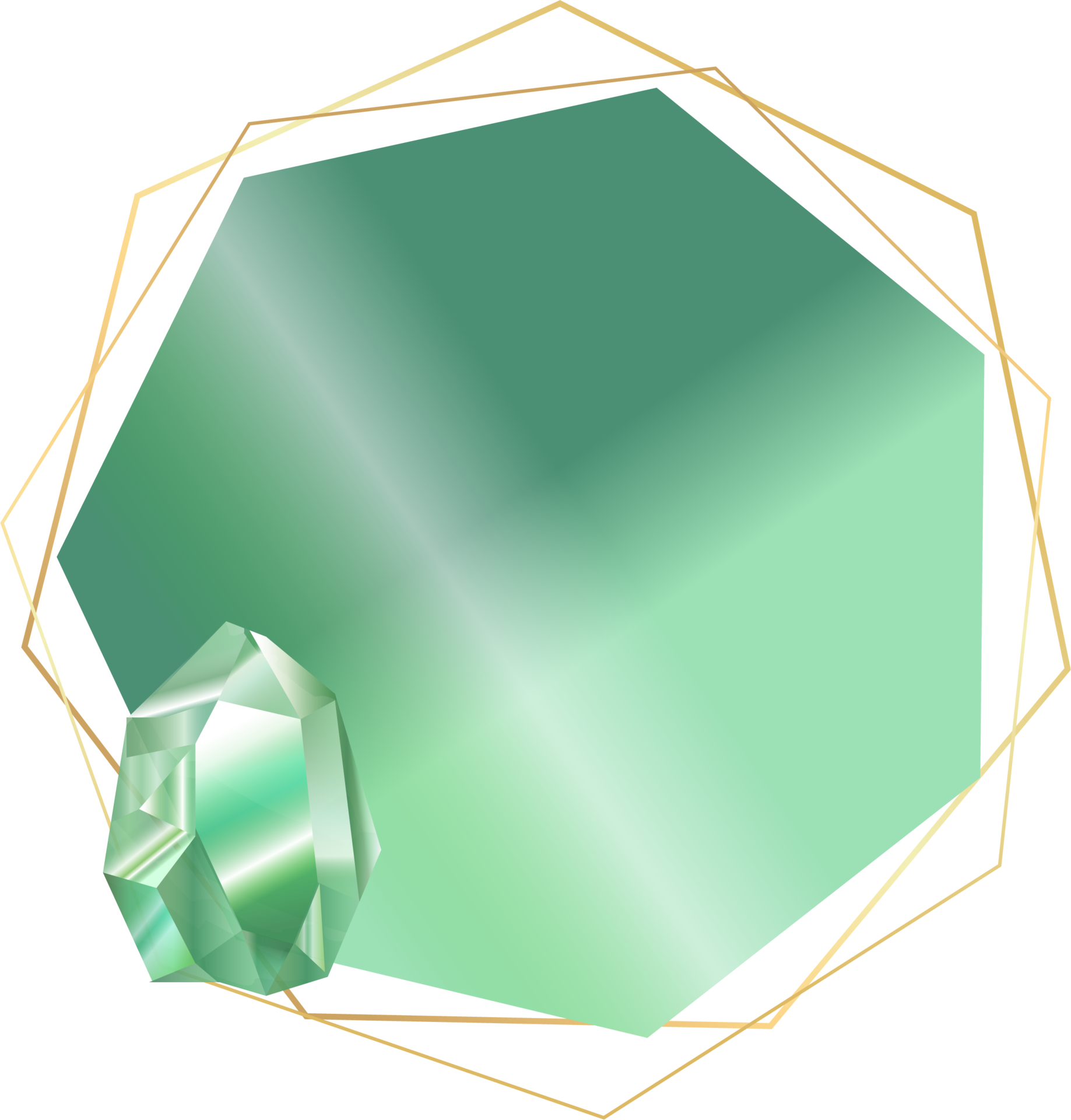 emerald, green crystal and gem border label 16384279 PNG