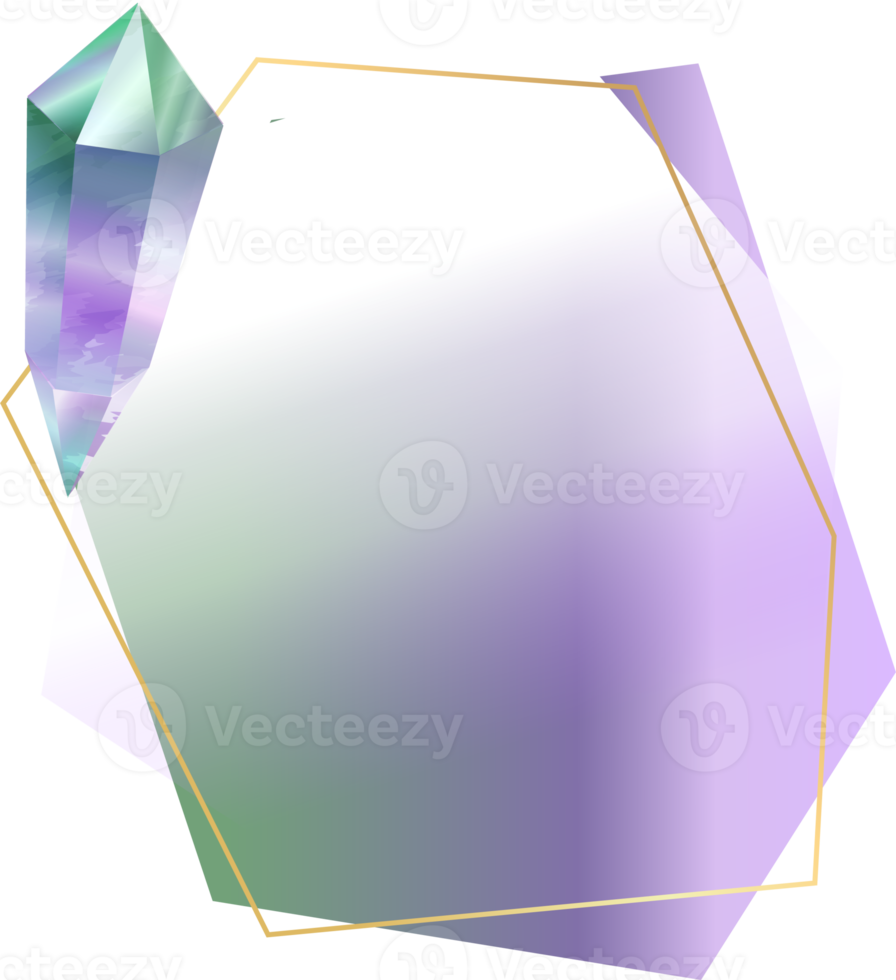 fluoriet, groen en Purper kristal edelsteen grens etiket png