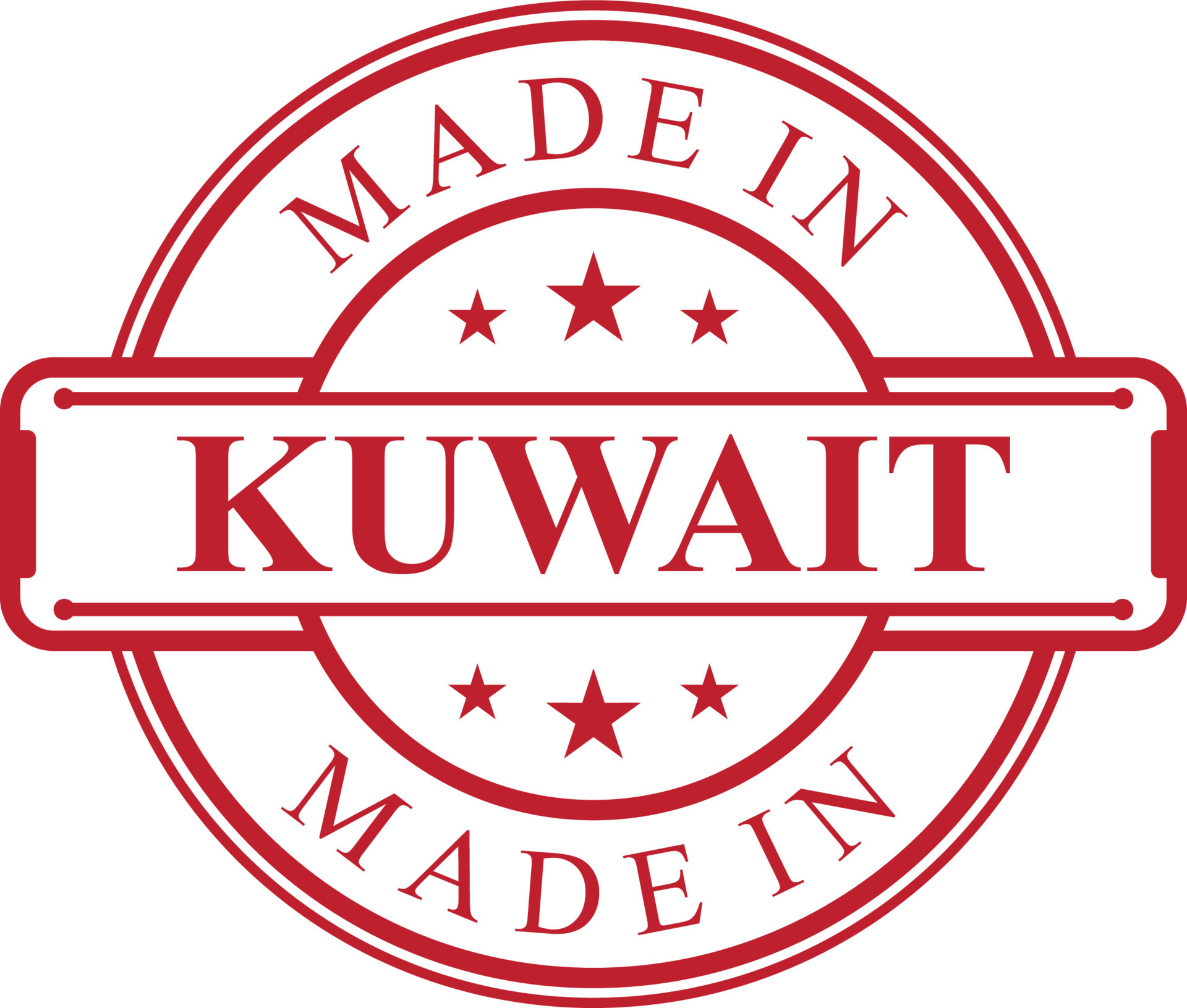 Made in Kuwait label icon with red color emblem 16384364 Vector Art at