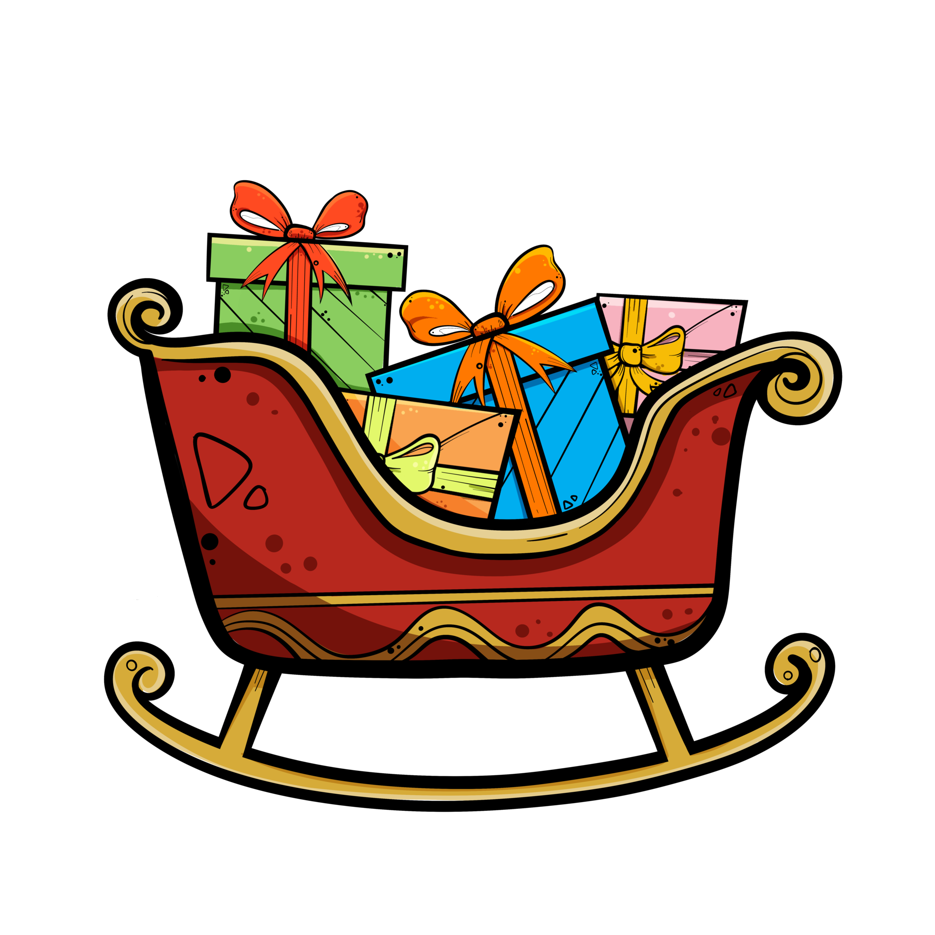 christmas sleigh with gifts 16384537 PNG