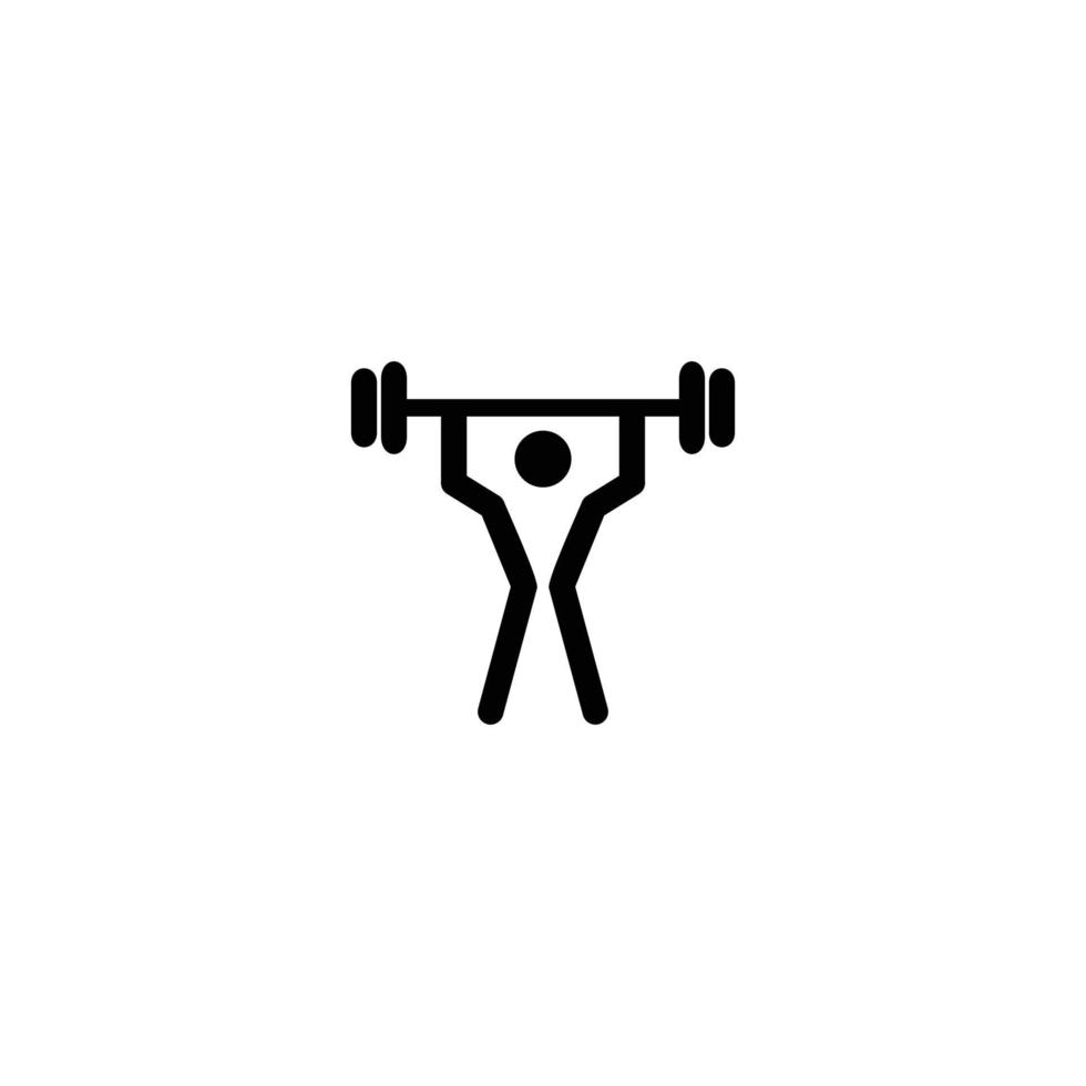 weightlifting fitness abstract icon logo vector