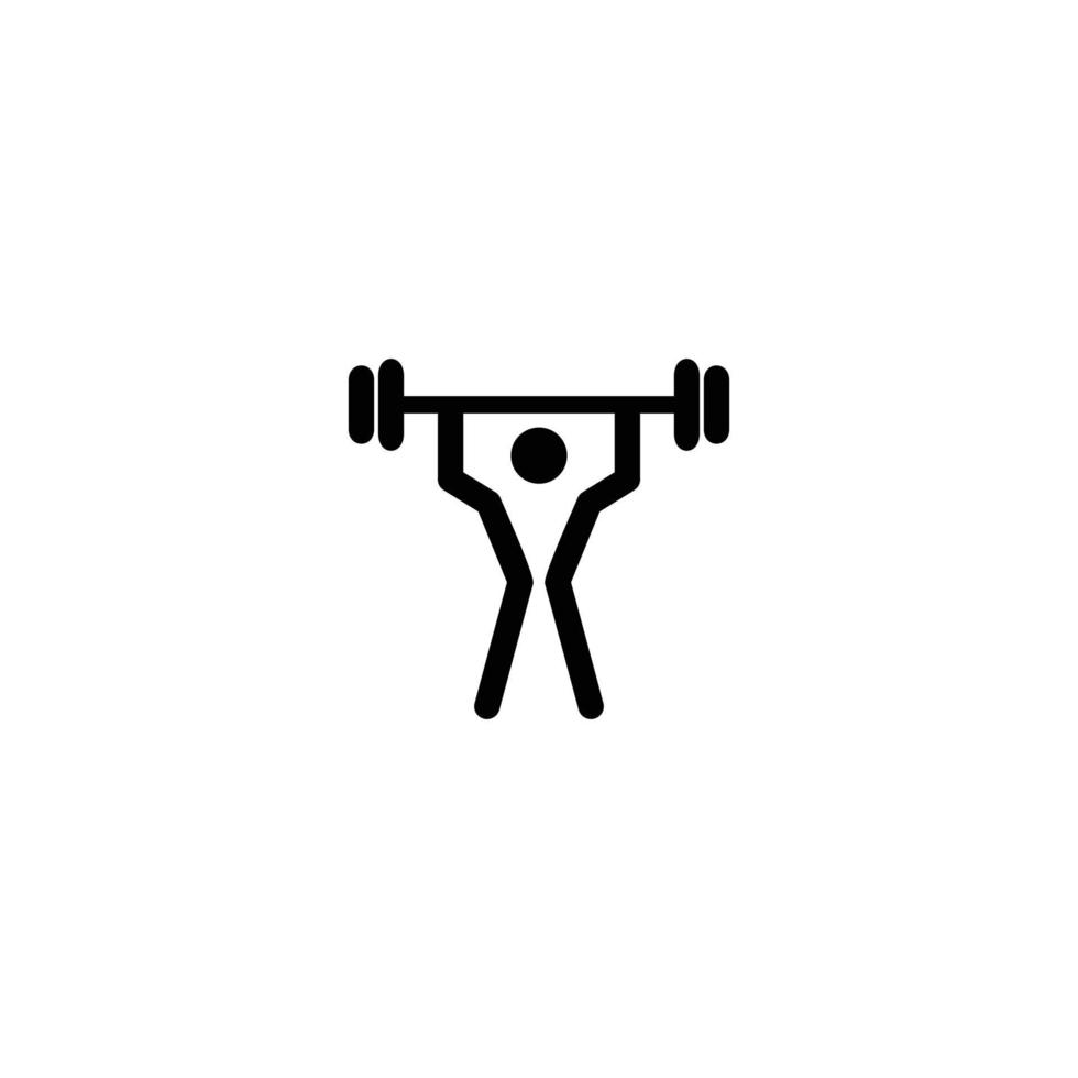 logotipo de icono abstracto de fitness de levantamiento de pesas vector