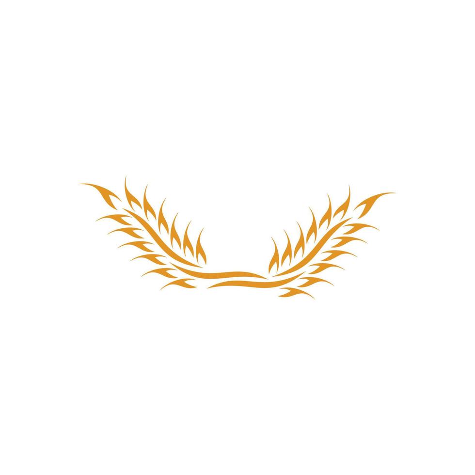 yellow wheat icon logo vector