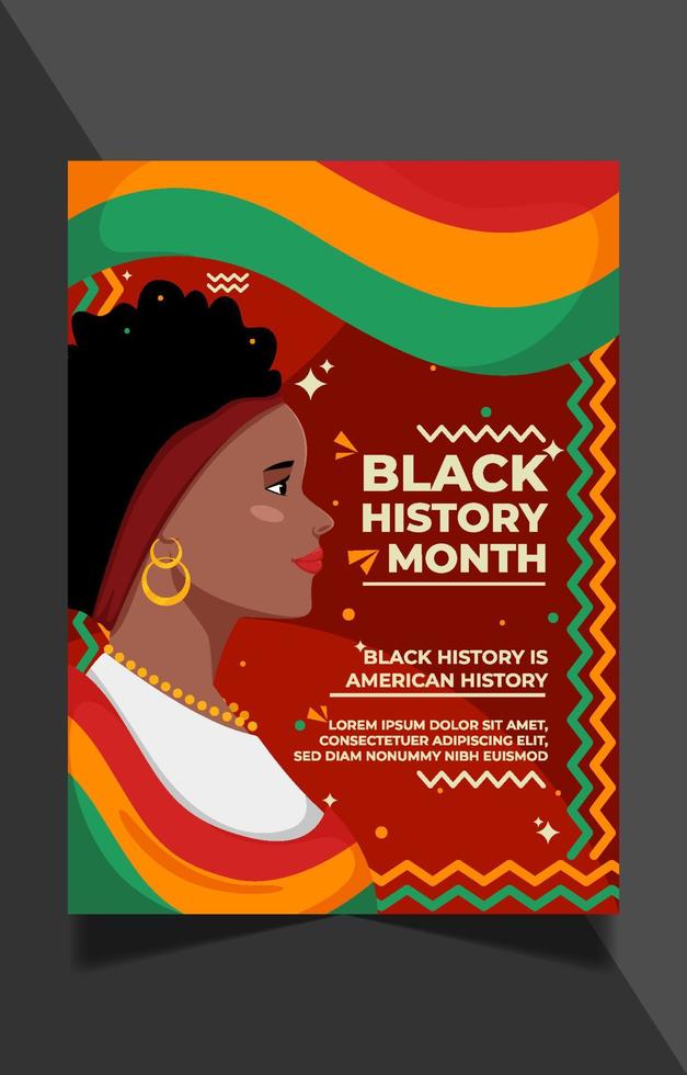 Black History Month Poster vector