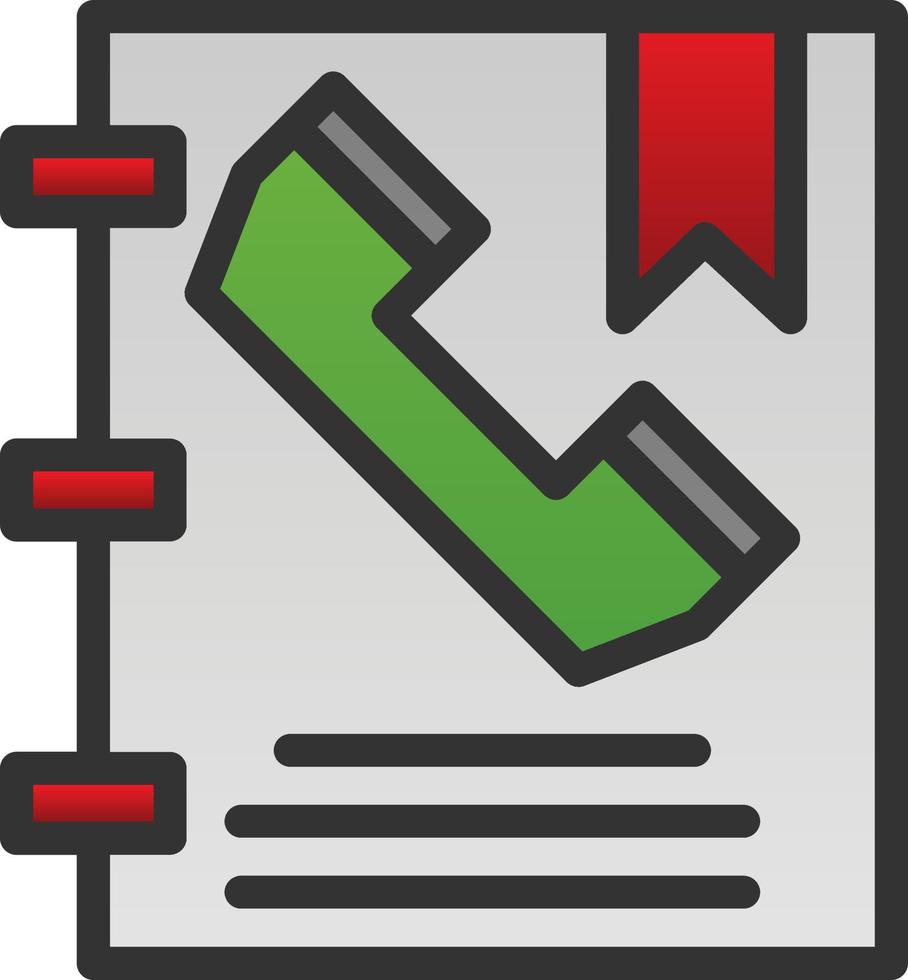 Phone Book Vector Icon Design