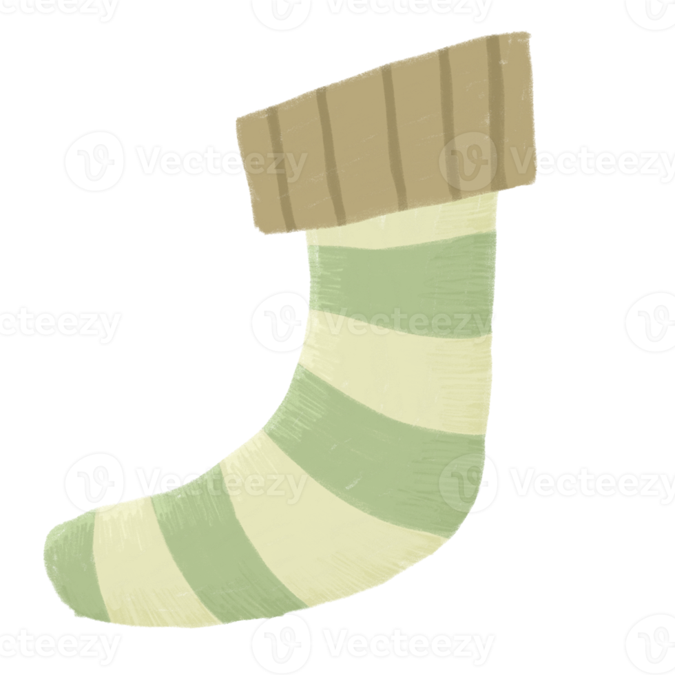 chaussette verte noel png