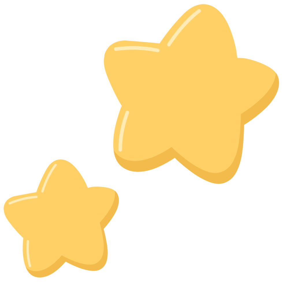 Cute yellow star illustration for decoration png