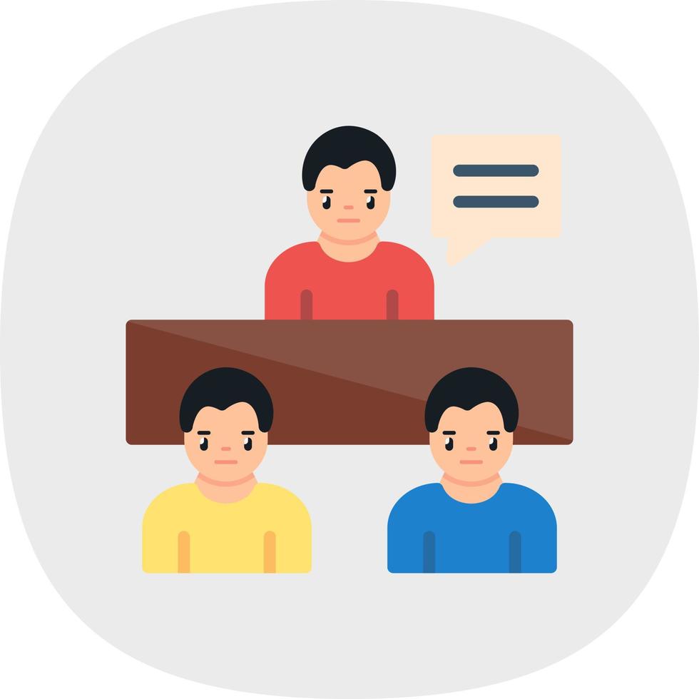 Company Meeting Vector Icon Design