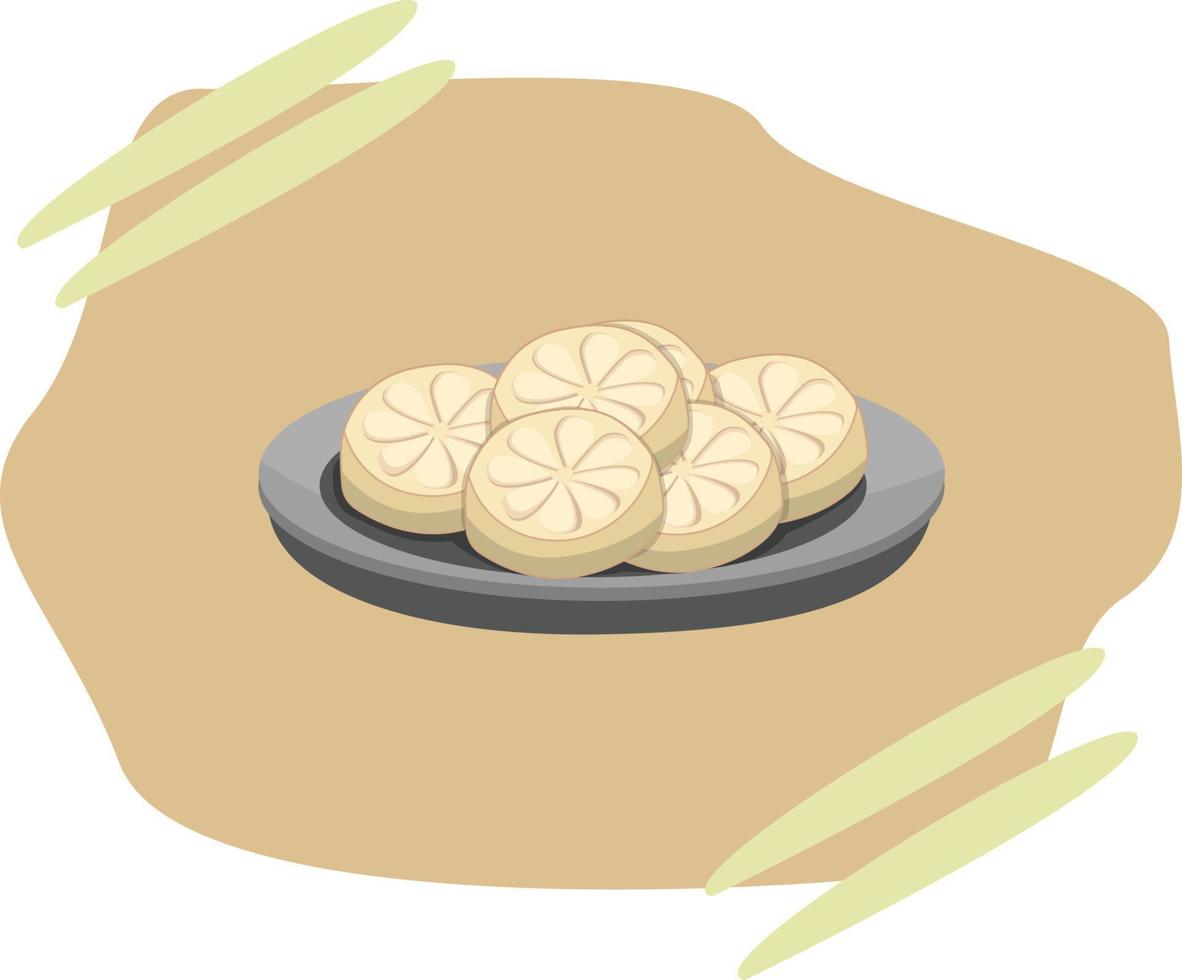 ilustración de diseño plano de comida asiática desik vector